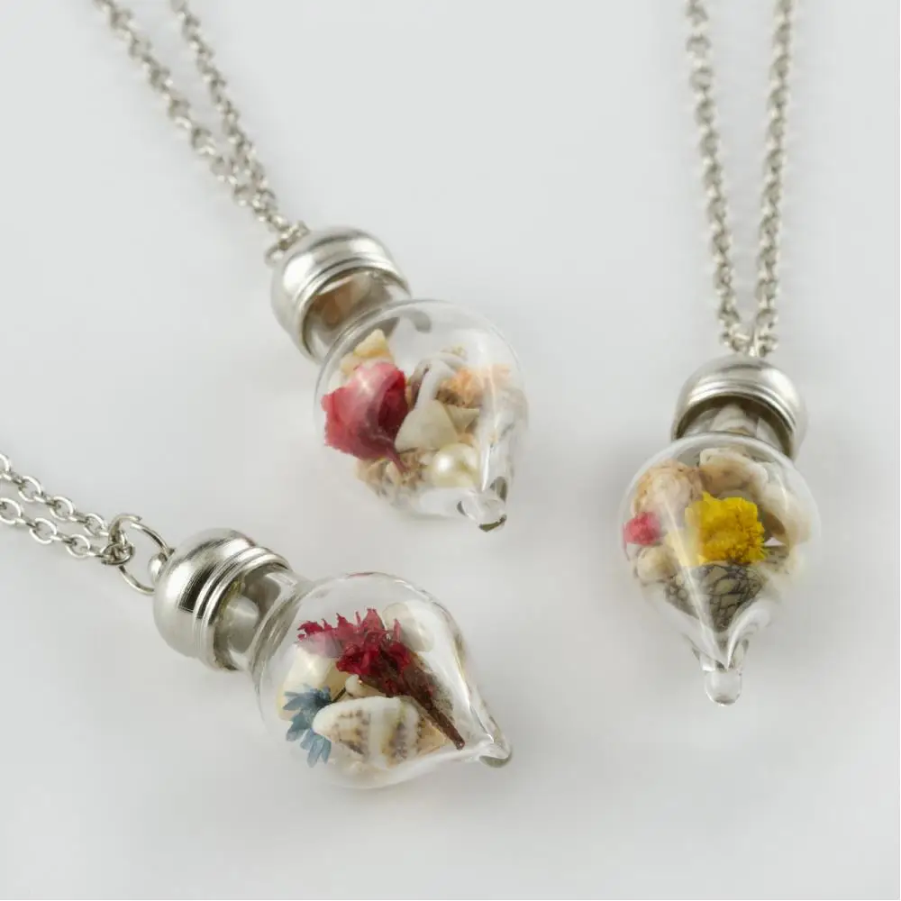 Flower Bell Jar Vivid Pendant