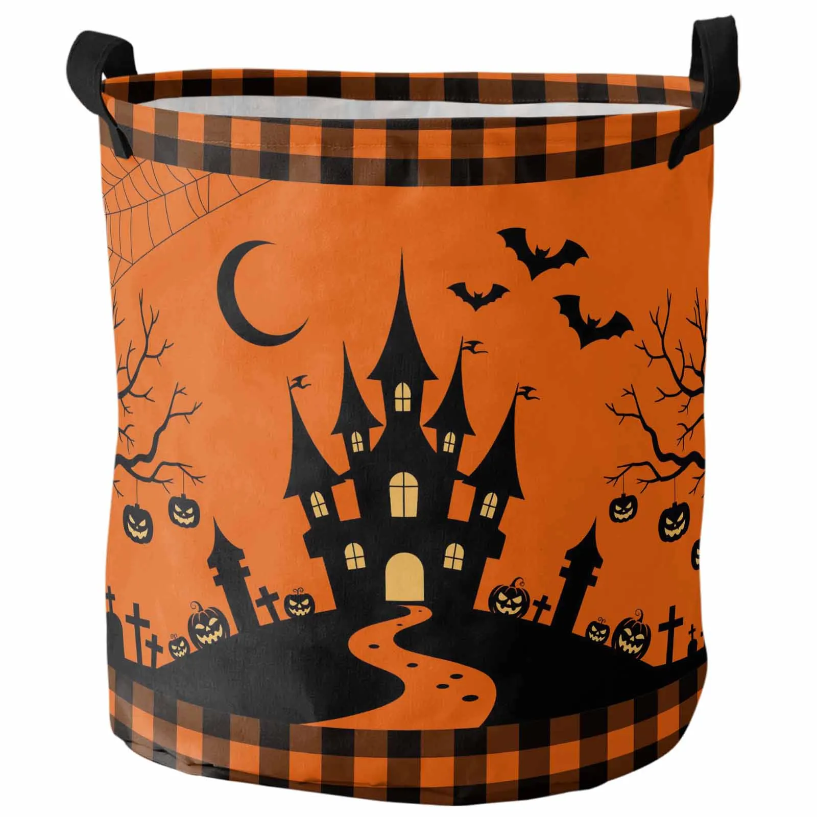 

Замок на Хэллоуин, тыквенное дерево, складная корзина для грязного белья, органайзер для детских игрушек, водонепроницаемые корзины для хранения