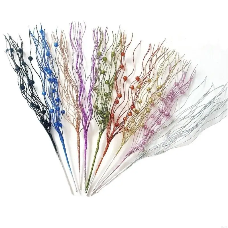 37me 인공 꽃 줄기 스템 10pcs 산산조각 난방 플라스틱 가지 가짜 꽃 꽃