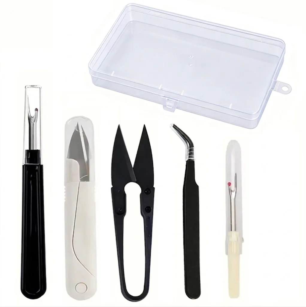 4/5Pc Seam Ripper Thread Cutter Remover Kit Unpicker,Seam Ripper&Thread Cutter Scissor for Sewing Stitch Ripper Needlework Craft