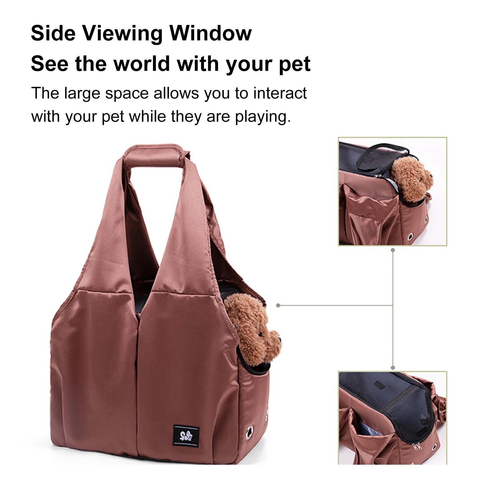 Portable Cat Bag Breathable Pet Bag Outing Shoulder Bag Winter Warm Pet Carrier Comfortable Ventilation for Small Dogs and Cats