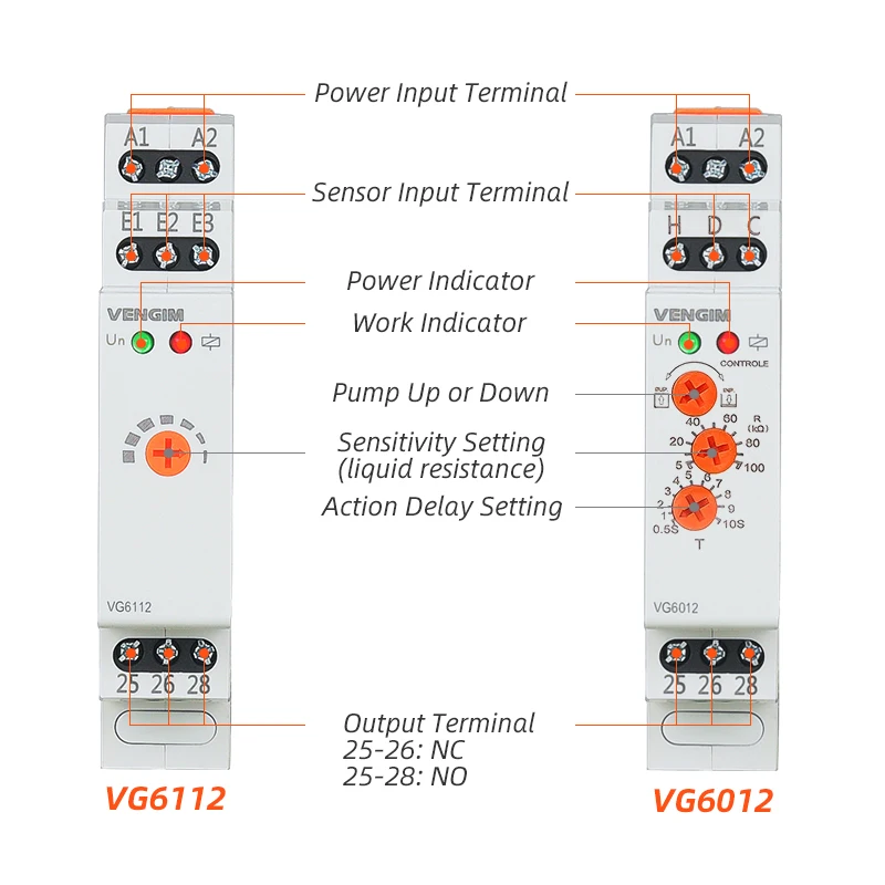 Liquid Level Control Relay Water Level Monitoring Relay 220V Automatic Water Pump Controller Switch with Stainless Sensor