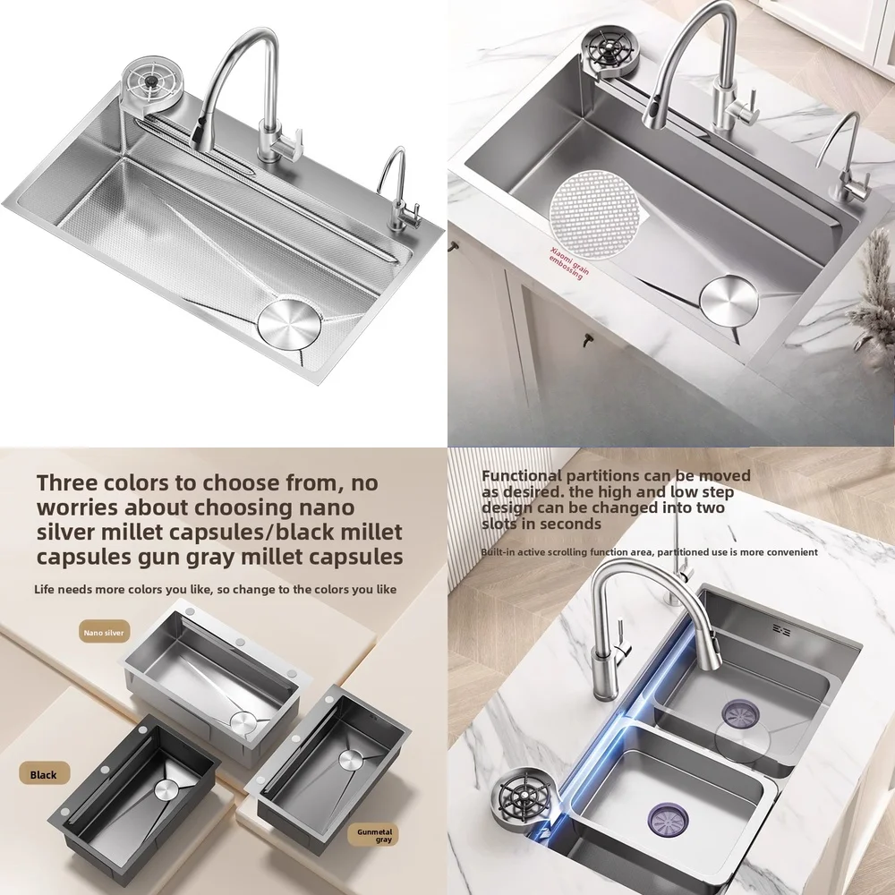 

Undercounter Basin Large Single Sink Stainless Steel Kitchen Sink Taichung Basin Wash Side Drainage Vegetable Wash Basin