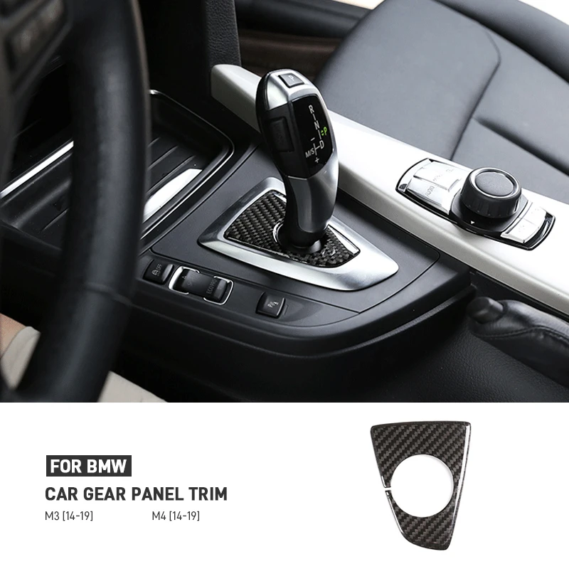 

Real Dry Carbon Fiber LHD RHD Car Gear Shift Frame Panel Trim Sticker Interior Accessories For BMW M3 M4 F80 F82 F83 2014-2019