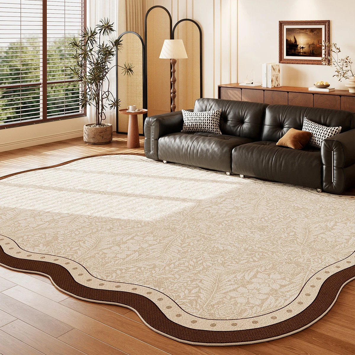 Irregular Shape Rugs Living Room Vintage Light Luxury Carpet Bedroom Bedside Floor Mats Home Decoration 러그 Alfombra Salón Grande