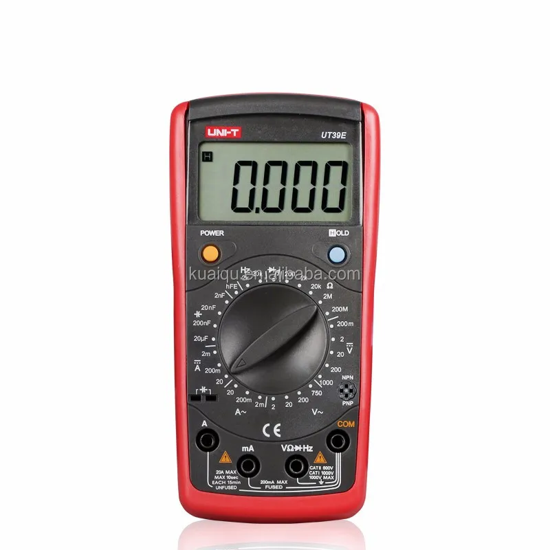 UNI-T UT39E UT39E+ Manual Range Digital Multimeters Transistor DC/AC Volt Ampere Resistance Capacitance Frequency Meter
