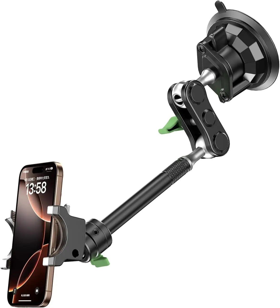 

Car Phone Holder, 360° Rotating Suction Cup Mount for iPhone & All Smartphones