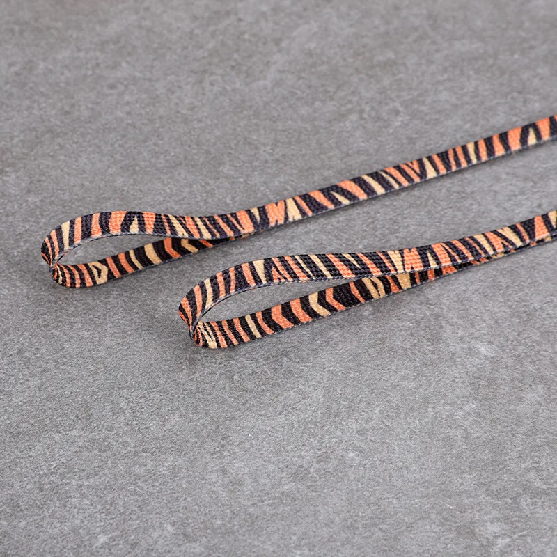 Klassische Schuhbänder mit Tiermuster, kreatives Unisex-Design, für Sneaker und Canvas-Schuhe, flache Schuhbänder mit Leoparden-, Zebra-, Tiger- und Schlangenmuster. – Detail 6