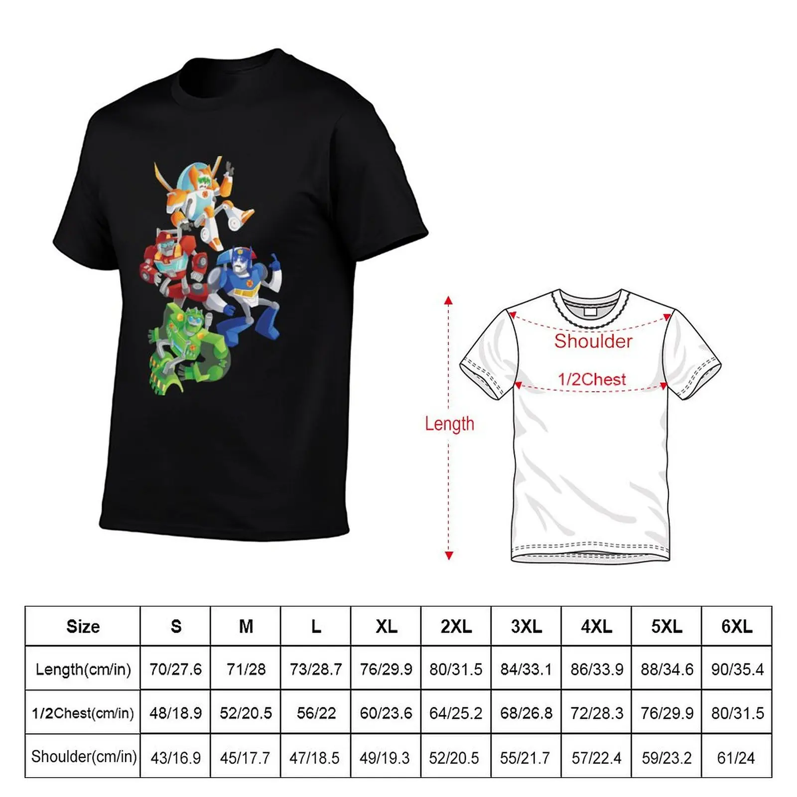Rescue Bots: Fall to the Rescue T-Shirt Work Utility Casual Tee Shirt