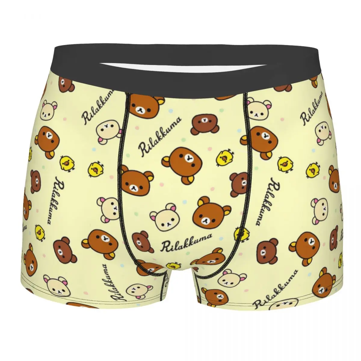 Sexy Boxer Kawaii Rilakkuma Cartoon Shorts Panties Men Underwear Soft Underpants for Homme Plus Size