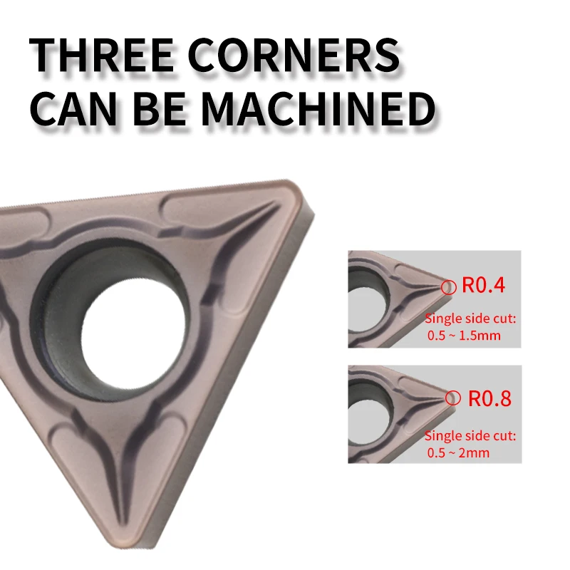 

TCMT16T304 TCMT16T308 Carbide Insert for STUCR/L External Turning Tool TCMT Blade Stainless Steel Cutter CNC Lathe