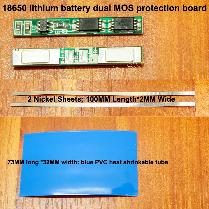 10set/lot 18650 lithium battery double MOS protection board 3.7V battery anti-overcharge over-discharge protection board