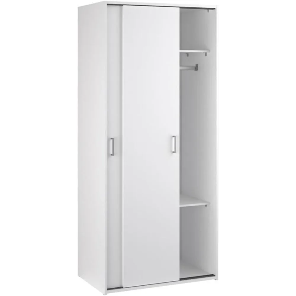 White Wardrobe ,2 Sliding Doors