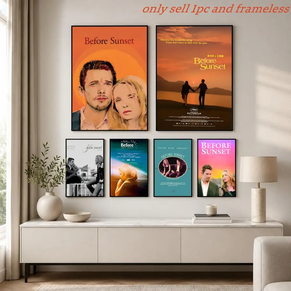 Classic Love film B-Before Sunset Poster Painting Prints Wall Art Picture Film Room Home Bar Cafe Decor Mural