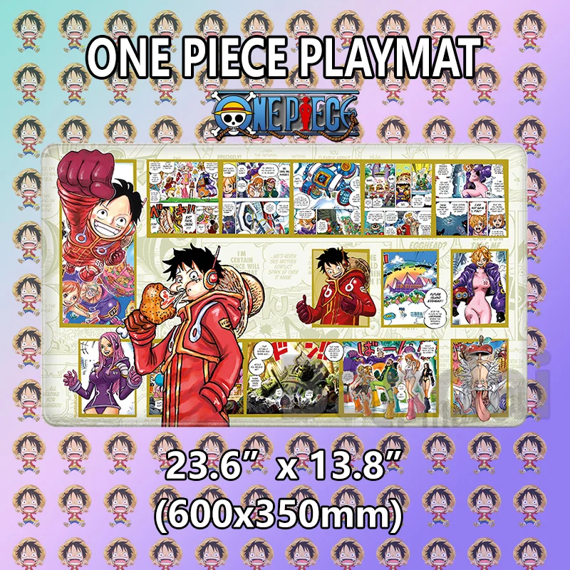 

One-Piece TCG luffy Playmat 60x35cm Board Game Mouse Pad Large Gaming Keyboard Gamer Desk Mat Kawaii Anime PC Carpet Mouse Mat