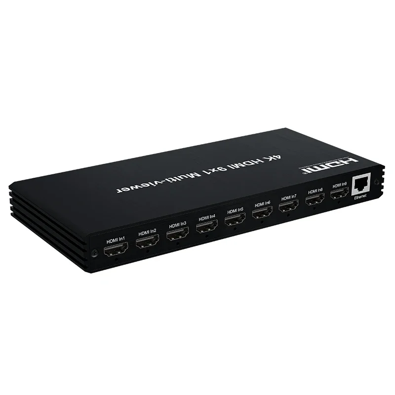 9x1 HDMI Multi-viewer switcher Seamless 4K 9 Screen Real Time HDMI Multi Viewer Screen Splitter 9 in 1 out HDMI Switch Adapter