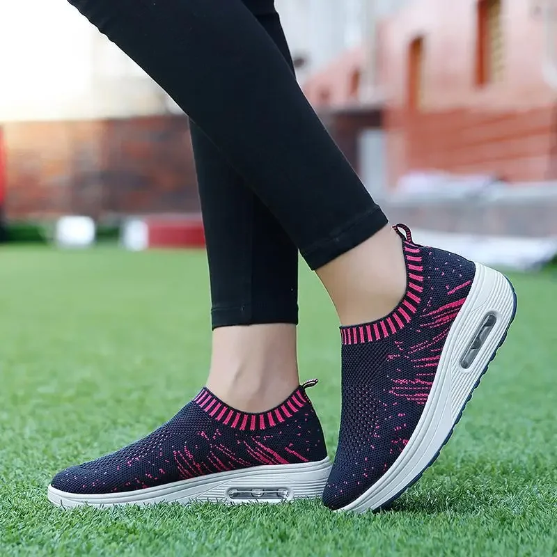 Women's Shoes Pregnant Women's Not Tired Feet Dad Shoes Women's Spring and Summer 2024 Hot Tenis Breathable Sports