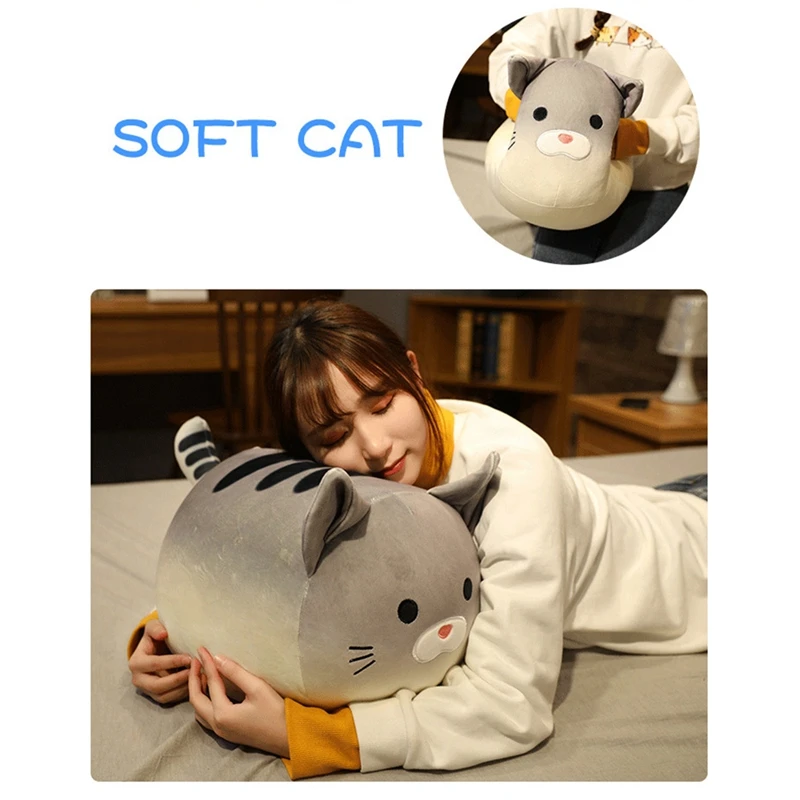 Children's Simulation Bread Cat-Shaped Plush Toy Sofa Car Decoration Girl Gift Cat Pillow Doll Happy Birthday