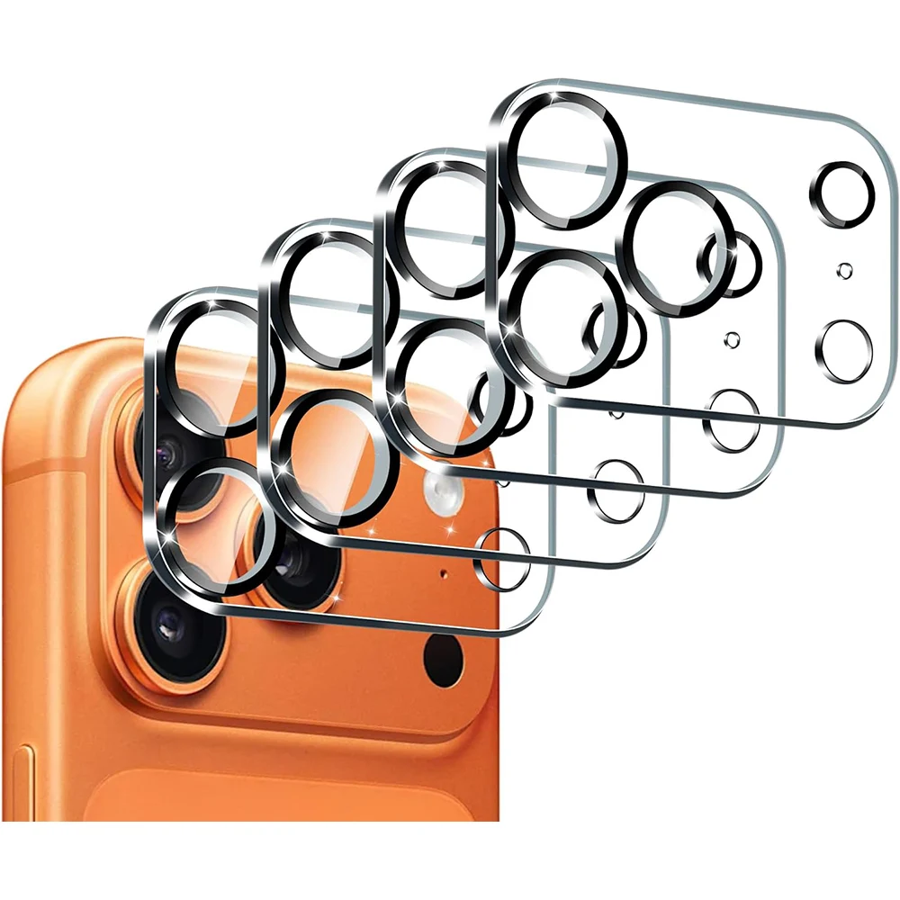 4PCS Kamera Objektiv Schutz Abdeckung für iPhone Air 17 Pro Max 16 Plus 15 14 13 Mini Gehärtetes Glas telefon Schutz Zubehör