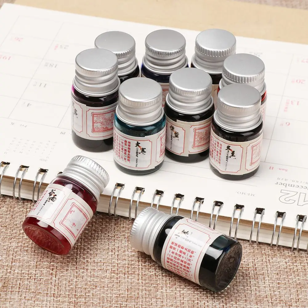 5ML 24 colors calligraphy writing paint fountain pen glitter powder ink
