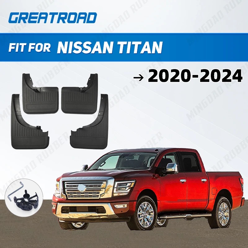 For Nissan Titan 2020 2021 2022 2023 2024 Fender Mudguard Mud Flaps Guard Splash Flap Mudguards Car Accessories