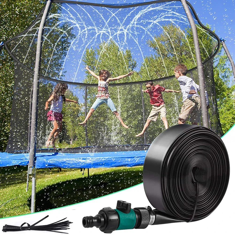 Aspersor de trampolín multifuncional para niños, sistema de enfriamiento por nebulización al aire libre, aspersor de agua duradero, juego de verano