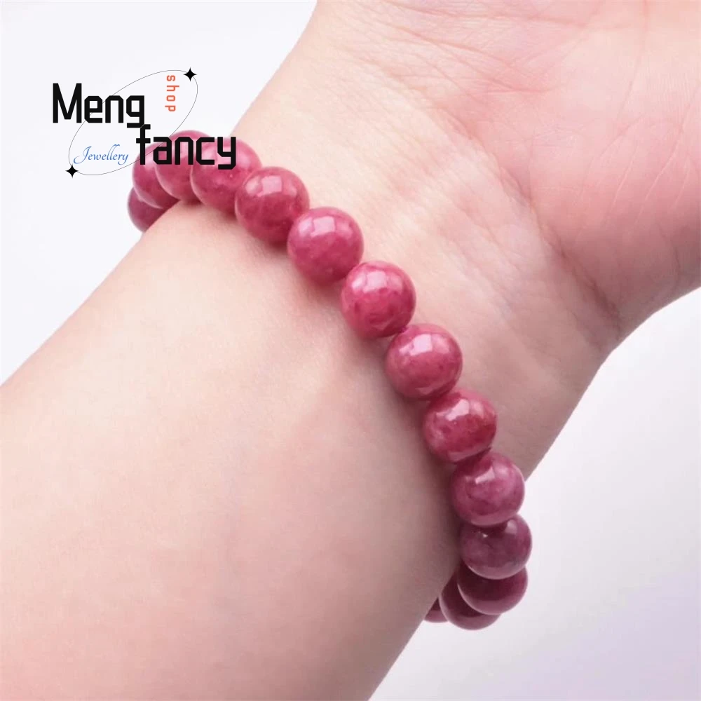 Natural Rose Stone Phyllite Simple Elegant High-grade Bracelet Exquisite Couple Fashion Jewelry Sexy Young Girls Holiday Gifts