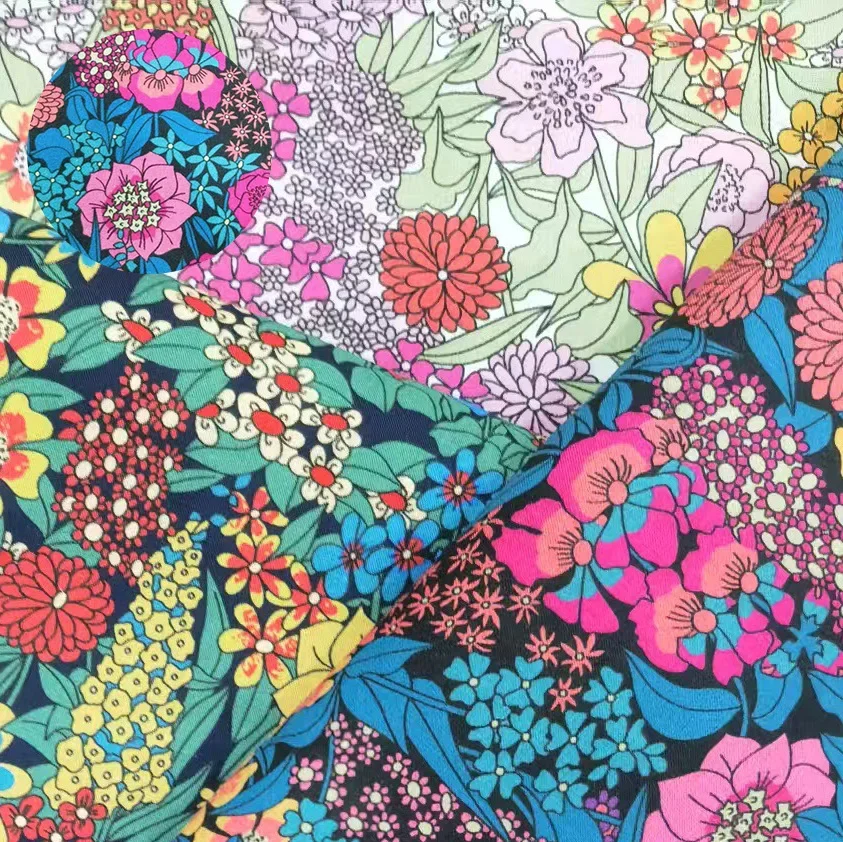 New Floral Korean Cotton Digital Printed Fabric, Poplin, Children's Clothing, Cotton Clothing, Floral Fabric, Clothing Fabric