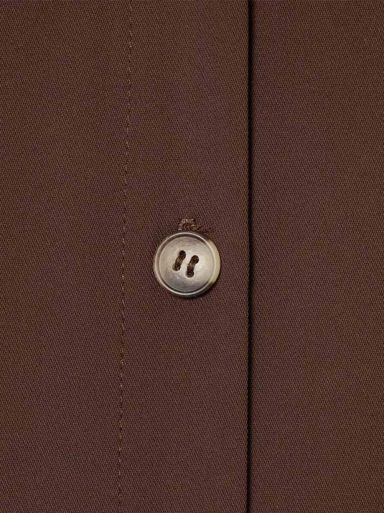 النمط الأوروبي والأمريكي موضة جديدة تصميم الملابس النسائية قميص مزخرف بحزام الكتف متعدد الاستخدامات