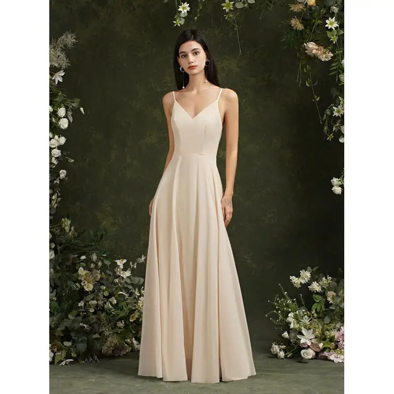 STEPHANIE Evening Dresses Elegant Back Lace Design A Line Chiffon Spaghtti Straps Formal Prom Party Gowns For Women Wedding 2026
