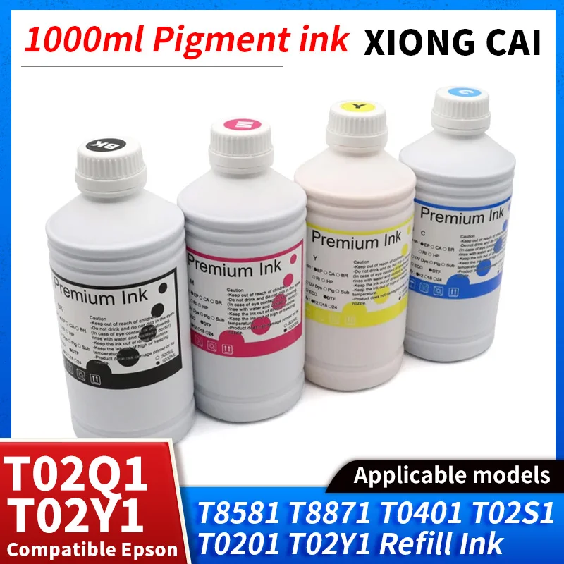 T8581 T8871 T02Q1 T02S1 T02Y1 Premium WaterProof Pigment Ink For Epson WF-C17590 C20590 WF-C20750 WF-C20600 WF-C21000 Printer