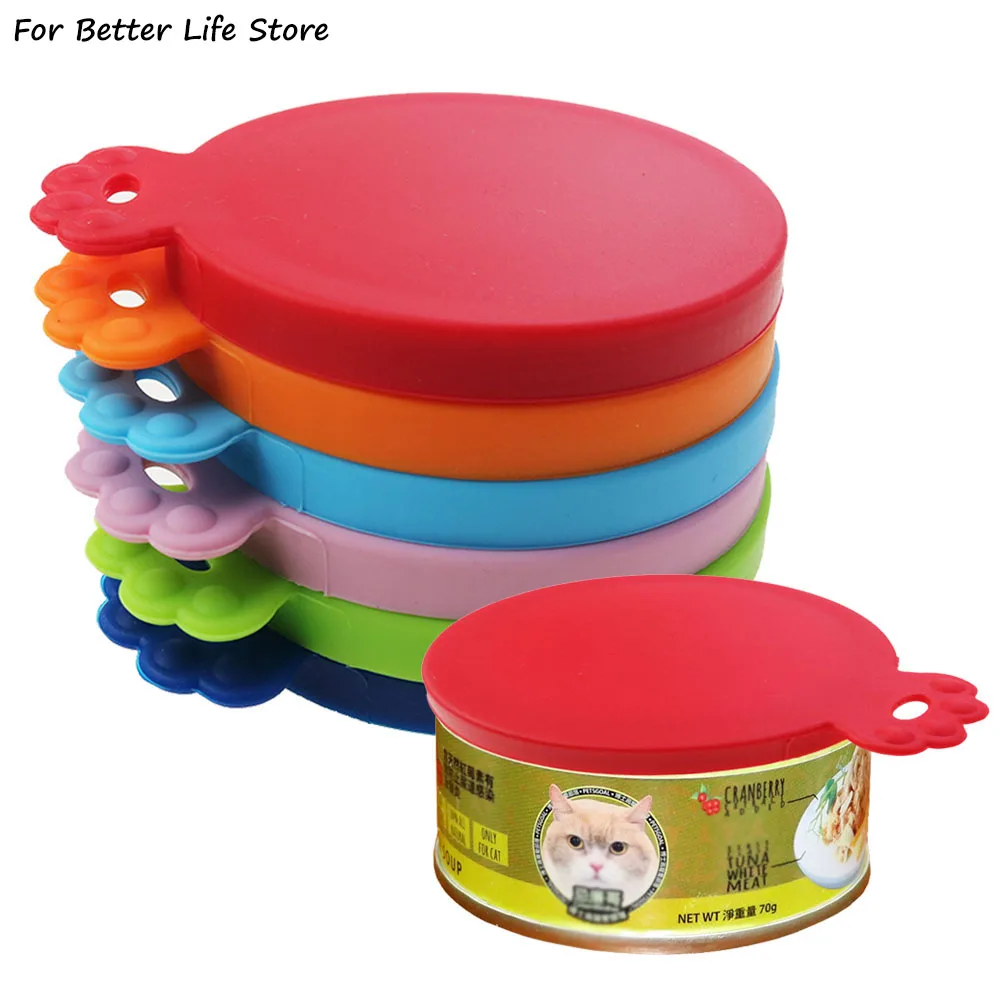 1PC Silicone Cans Storage  Covers Environmental Protection Reusable Lids For  Most Dog And Cat Dust Multifunction Odorless