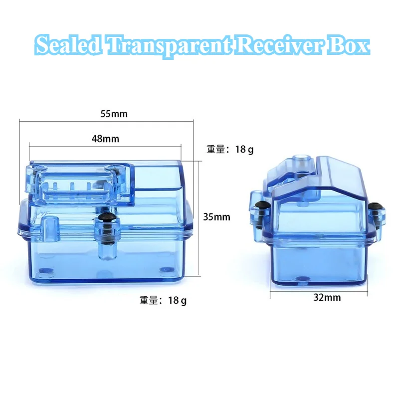 RC Sealed Transparent Receiver Box Custom Size for Axial SCX10 RC4WD D90 Huanqi727 Remo Hobby 1/10 Scale Waterproof RC Parts