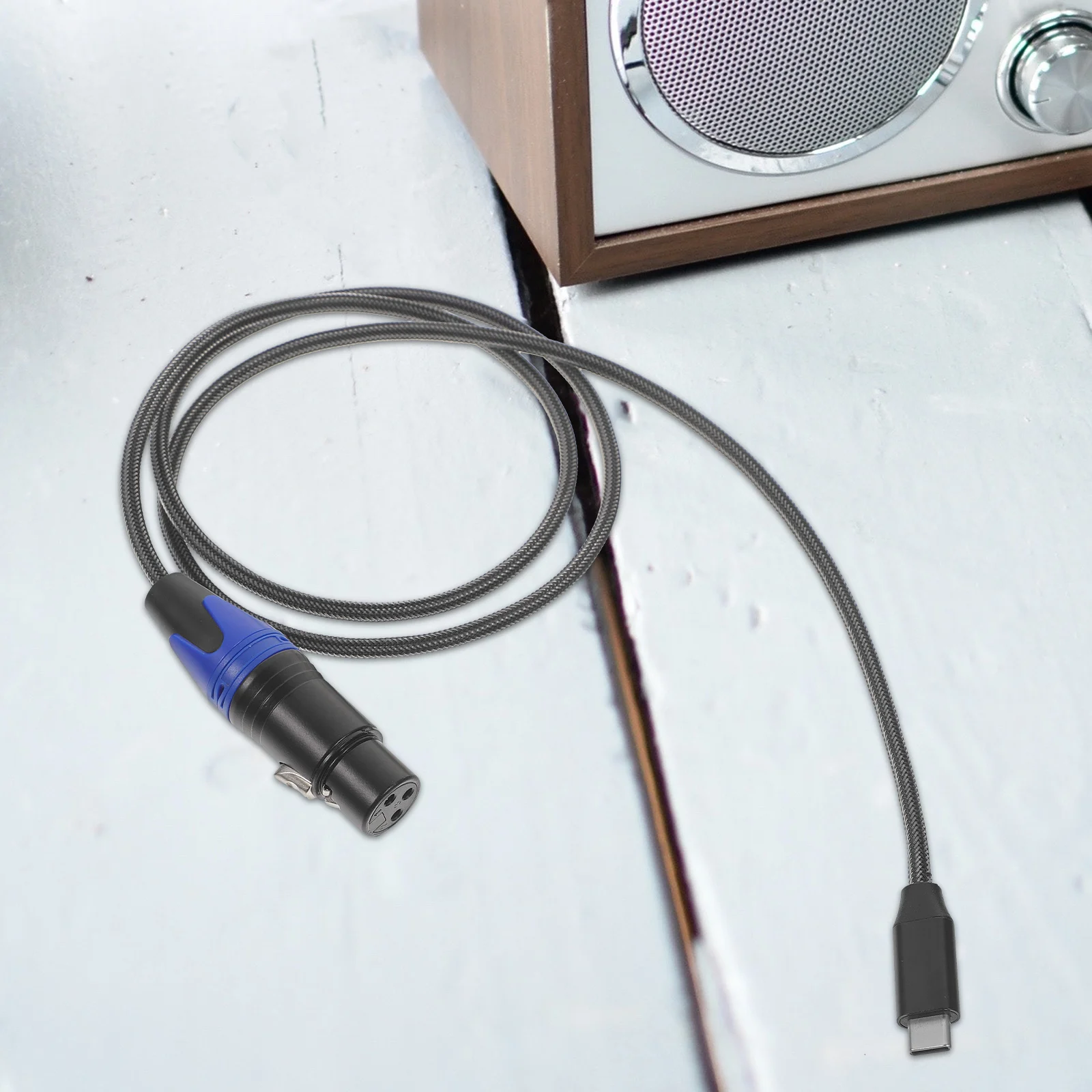 

1pcs Type C To Xlr Microphone Guitar Mixer Connection Cord Durable Audio Video Cable For Musicians Extension Connector Cord High