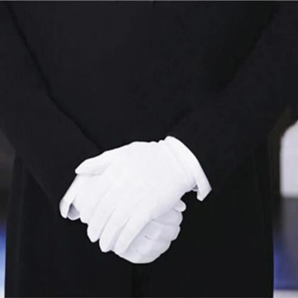 Guantes tácticos blancos para hombre, manoplas formales para esmoquin, guardia de Honor, desfile, Santa, inspección, invierno, 1 par, regalos para