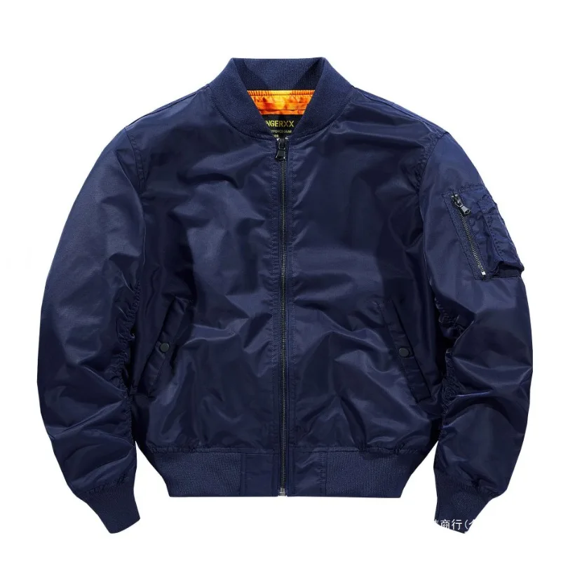 

Spring and Autumn New Air Force Pilot Men's Locomotive Solid Color Jacket Military Flight Suit