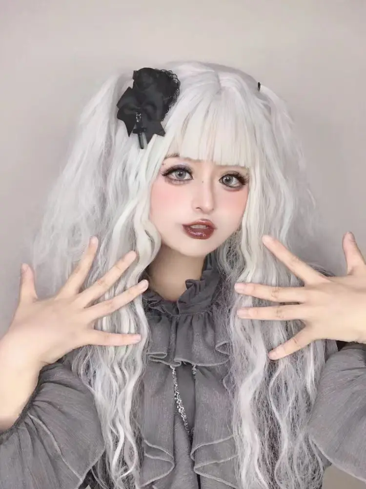 Y2K 걸스 블랙 레이스 새틴 보우 헤어 클립 손수 머리핀 고딕 다크 크로스 헤어웨어 크리스마스 선물 카와이 액세서리