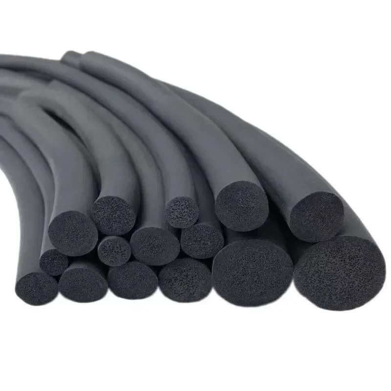 1~5m EPDM Sealling Strip 2/3/4/5/6/7/8/9/10/12/14/16/18/20mm Sound Proofing Dustproof Foamed Rubber O Type Round  Seal Strips