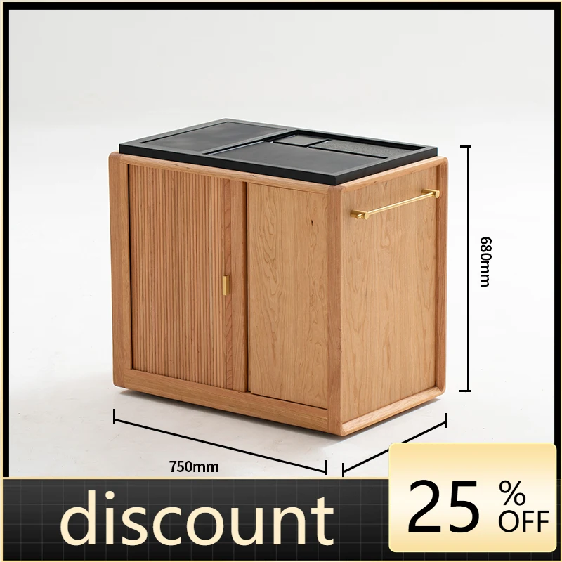 

LMM water boiler side cabinet solid wood black walnut original modern simple wabi-sabi