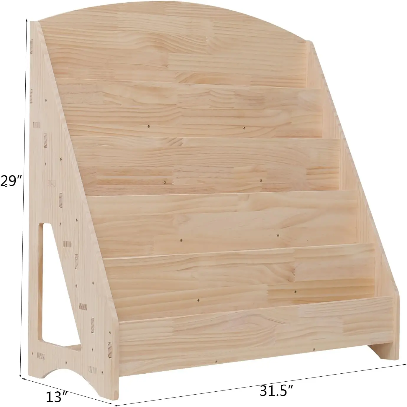 Toddler Book Shelf Organizer Single Sided Book Rack Display with Toy Storage, Children Baby Classroom Bookshelf, Kids Room bookc