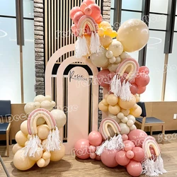 109Pcs Boho Balloon Garland Dusty Pink Nude Sand White Balloons for Two Groovy Rainbow Wedding Birthday Party Decor Baby Shower