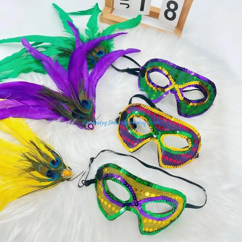 

573B Sequins Adorned Face Mask Semi Coverage Design Comfortable