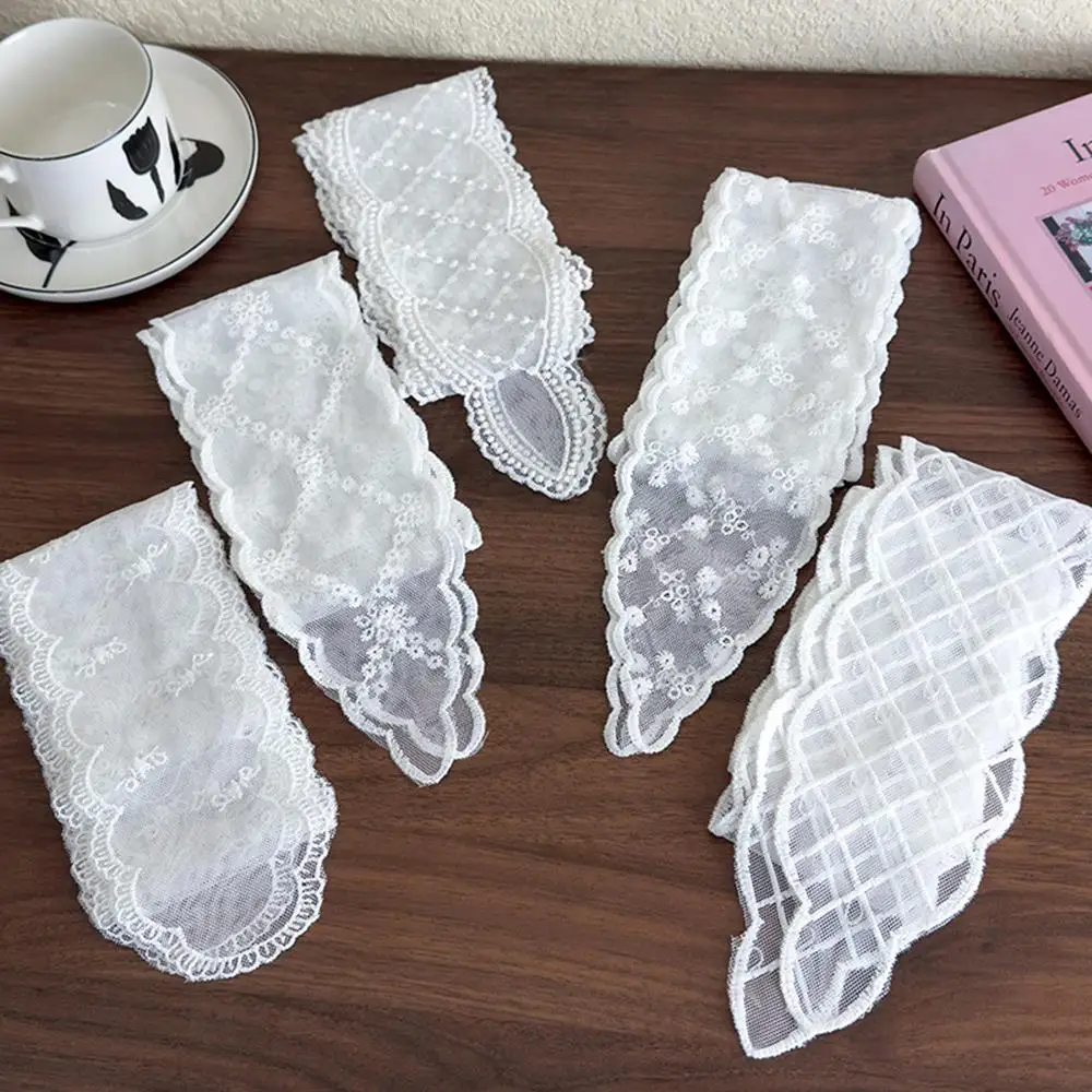 Damen-Haarschal mit schmaler Spitze und Blumenmuster, langes Band, Kopftuch, Haarbänder, verstellbares Reise-Foto-Stirnband für Damen, dünne Schals