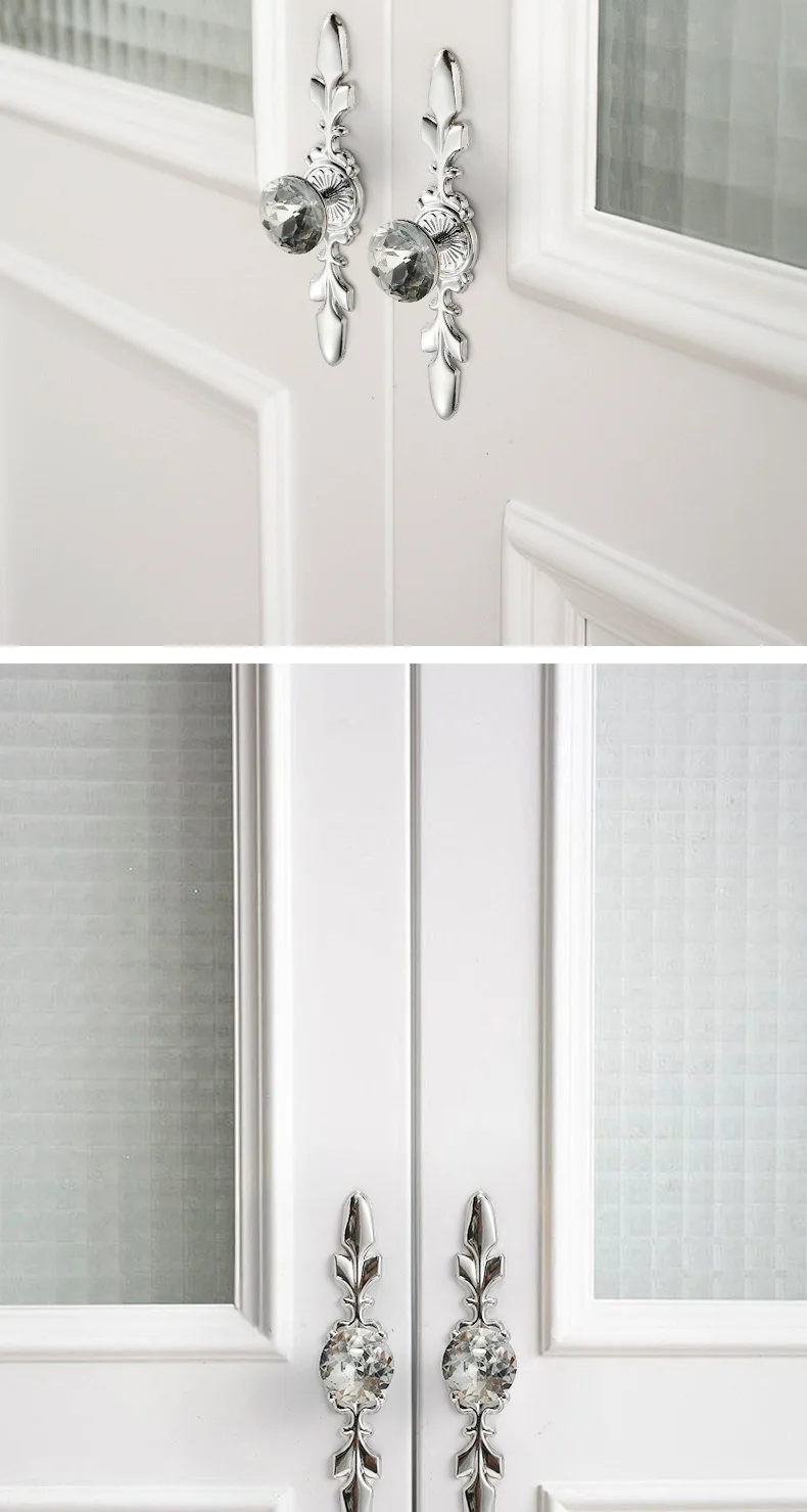 YUTOKO Luxus-Diamant-Kristallgriffe Schuhkarton-Schrankgriffe Schranktür-Schubladenknöpfe Kleiderschrank-Ziehgriffe Möbelgriff – Detail 7