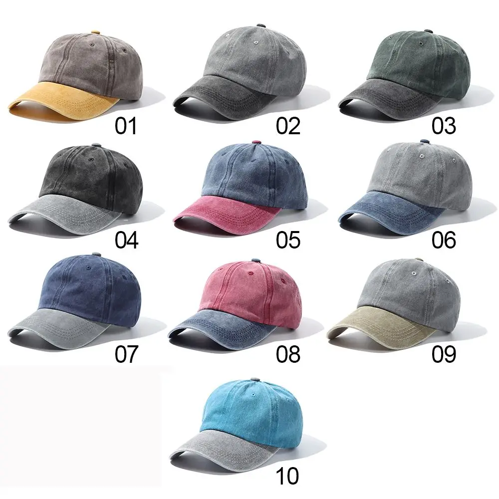 Fashion Vintage Adjustable Distressed Faded Caps WASHED DENIM Cap Sunscreen Hats Baseball Hats Adjustable