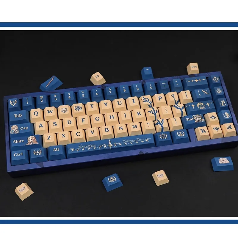 Anime Cartethyia Theme Keycaps Cute PBT Sub Keycap Cherry Profile Custom Gaming Key Caps for Mechanical Keyboard Accessory Gift