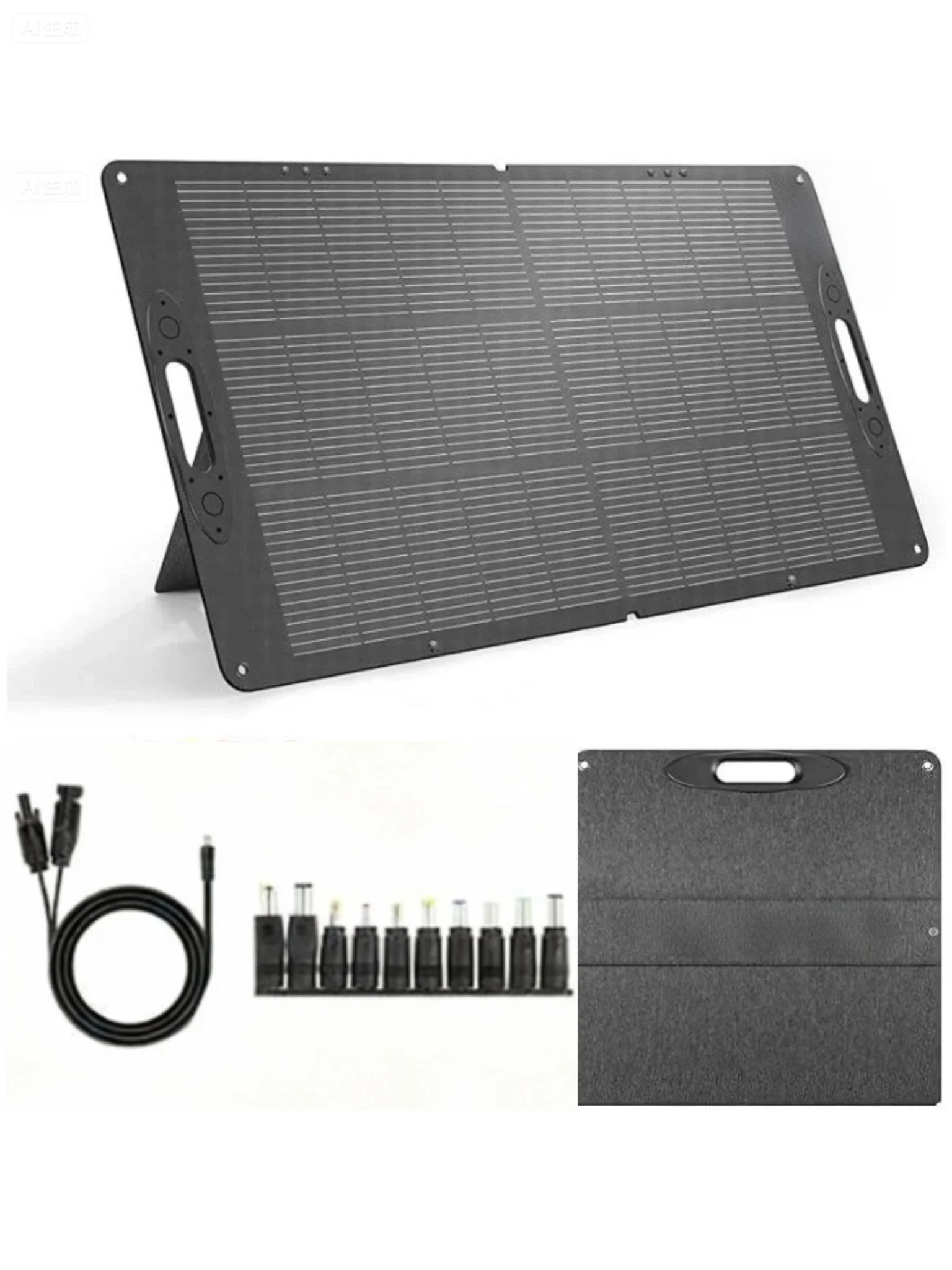 

Комплект портативной солнечной панели 60 Вт, складная солнечная панель ETFE IP68, водонепроницаемая и пыленепроницаемая для электростанции, кемпинга, поездки на автофургоне