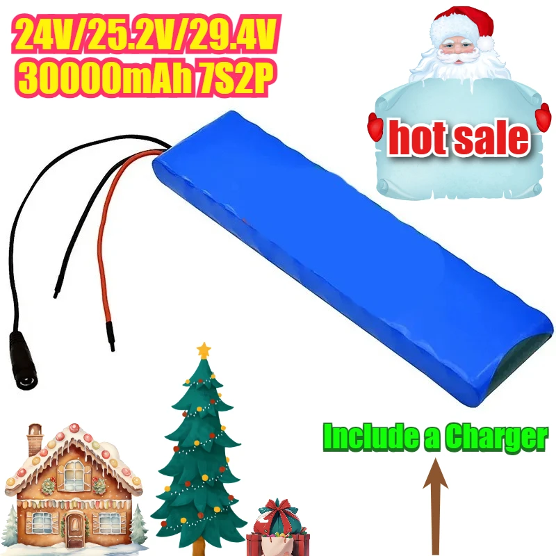 

24V/25.2V/29.4V 30000mAh 7S2P Lithium-ion Battery Pack,Include A Charger,for RC Toy Electric Car