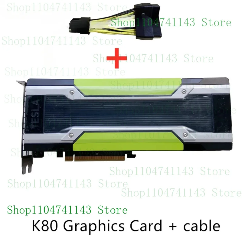 بطاقة الرسومات لـ NVIDIA TESLA K80 24GB GPU J0G95A 796124 -001 699-22080-0200-501 بطاقة الفيديو الشحن السريع #1