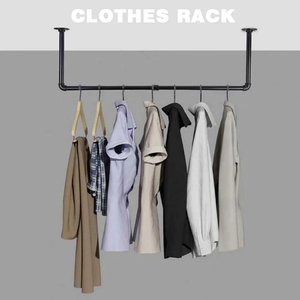 

Versatile Detachable Multipurpose Wall Mounted Industrial Pipe Clothes Rack